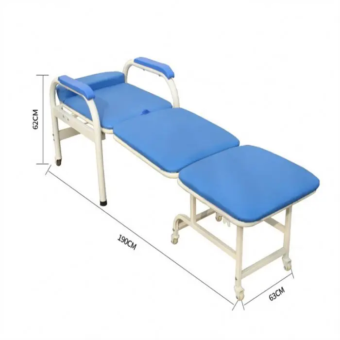 EU-AC511 Cheap Price Hospital Ward Bedside  Attendant Bed Medical Escort Folding Chair