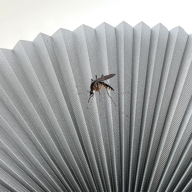 Pleated Fly Screen Retractable Plisse Screen For Window and door Custom Folding Flyscreen Insect Mosquito home and apartment