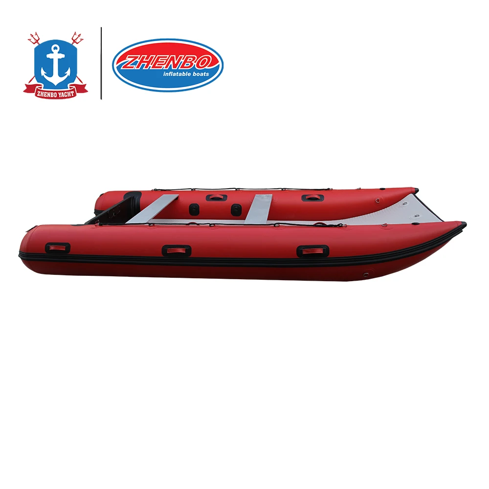 Zhebo 2024 New Botes Inflables Inflatable Catamaran Boat ZB MC 400 13ft Inflatable Boat