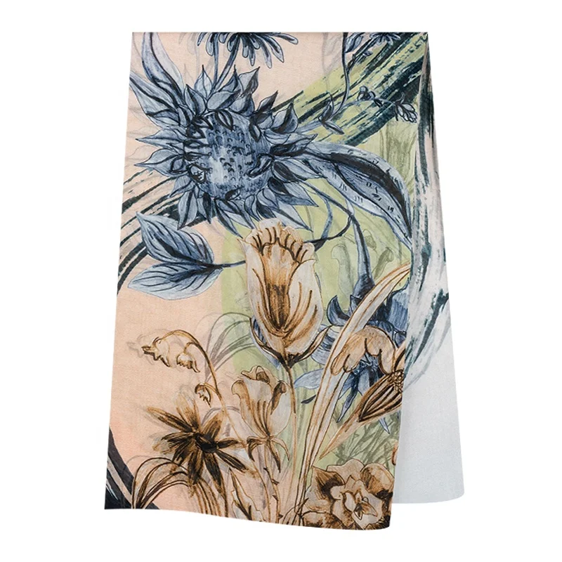 elegant mulberrry silk chiffon fabric 8mm digital printed cloths 100% mulberry silk fabric for chiffon dress blouses skirt