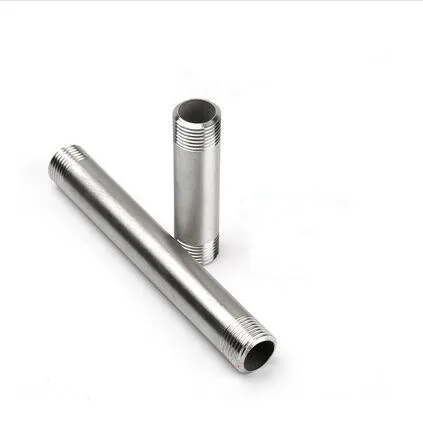 SS304  long nipple BSP NPT male thread nipple