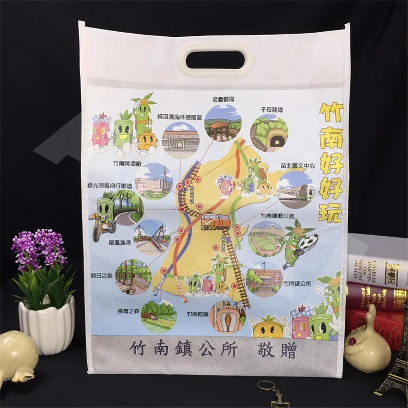 Reusable grocery recycled eco bag pp nonwoven bags laminated non woven fabric carry shopping bag