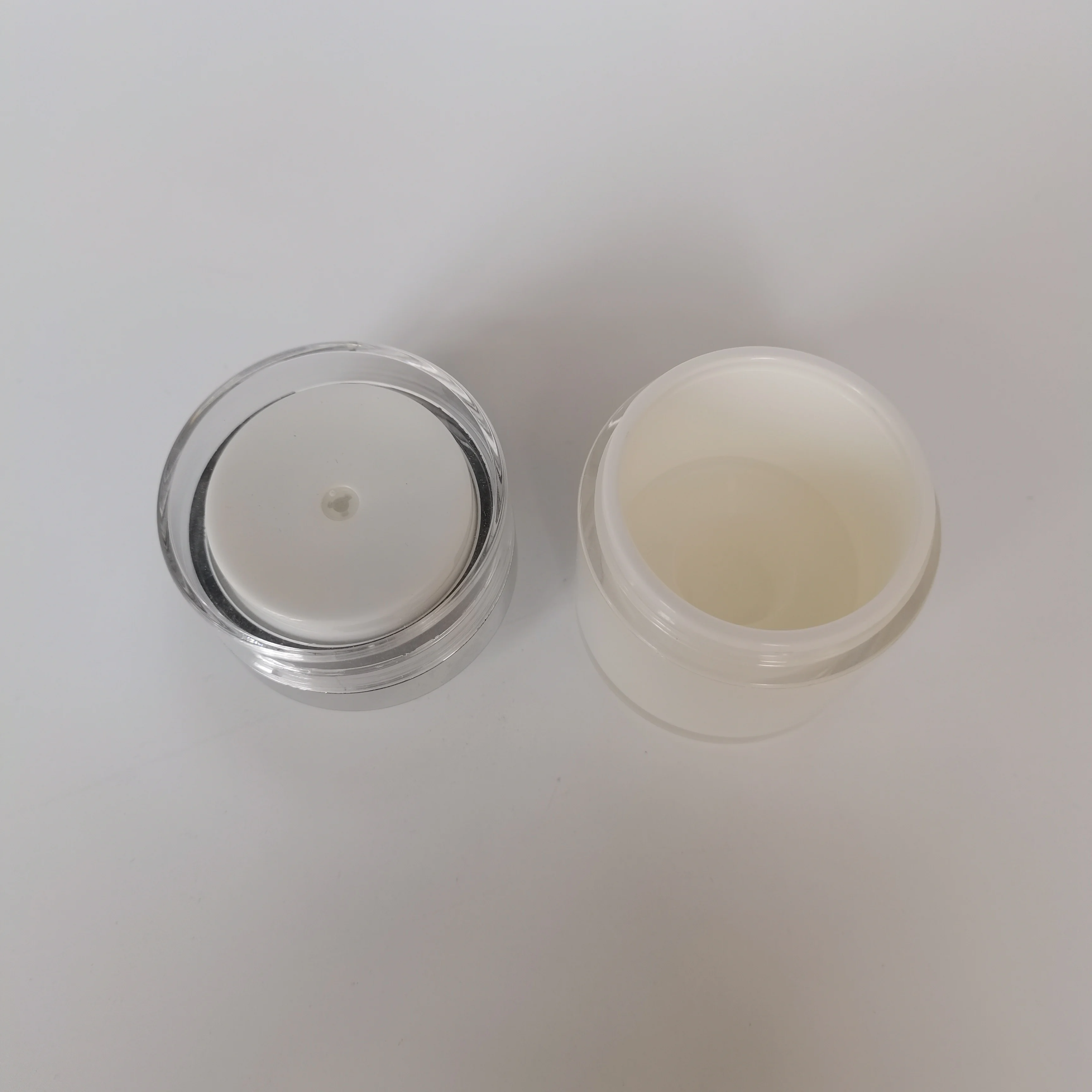 15ml 30ml 50ml 100ml round shape empty acrylic lotion bottle airless eye cream pump jar for cosmetic packaging