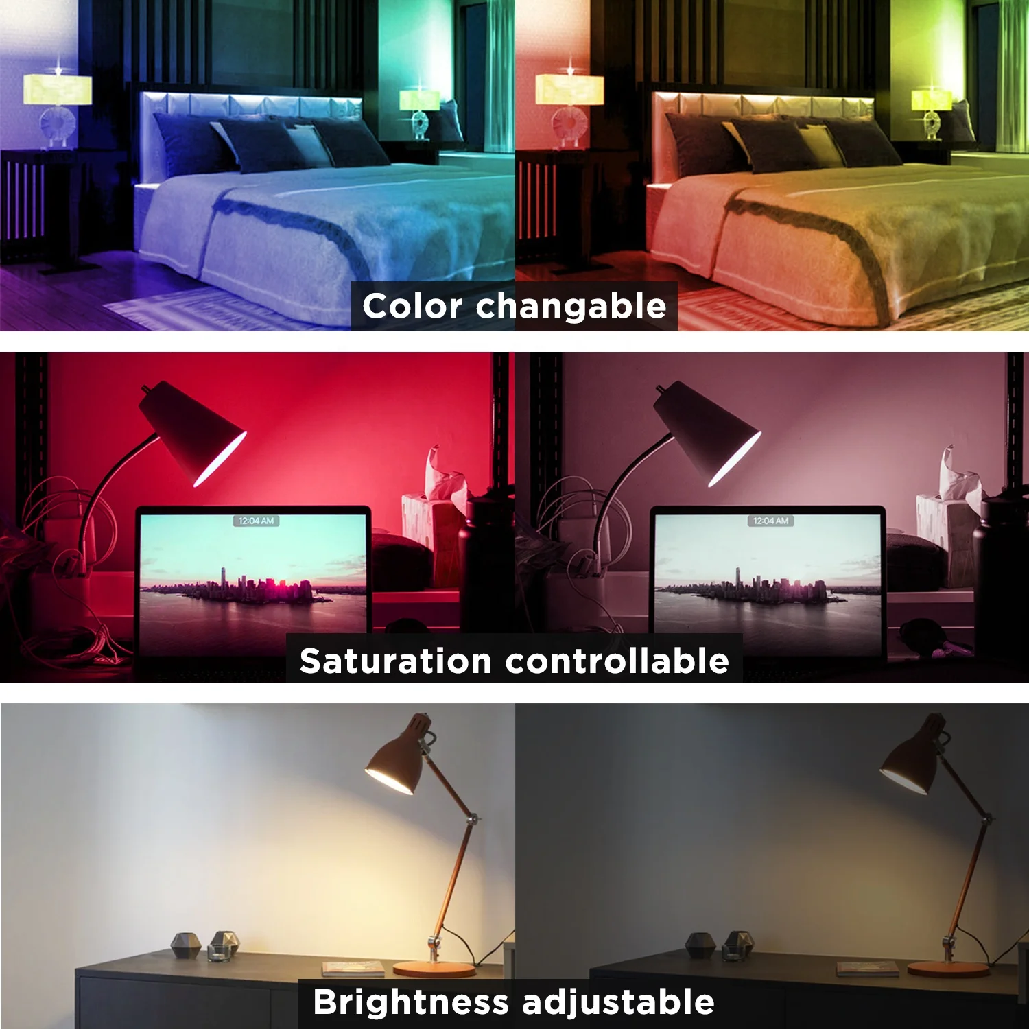 GL-W-003Z Gledopto Wall Mounted RGBCW RGBW Touch Panel LED Remote Control Works with ZigBee Smart Lights without Hub