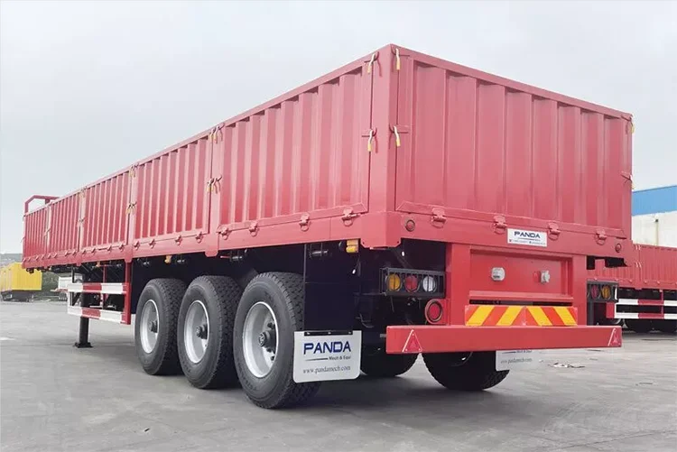 Triaxle 60 Tone Dropside Boards Trailer Side Wall Fence Truck Trailers Sidewall Semitrailer Steel Panda Semi-trailer 40-60T