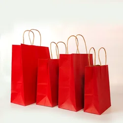Paper Shopping Recycled Bags Red Wedding Natural Seed Bolsas De Papel Kraft Paper Bag