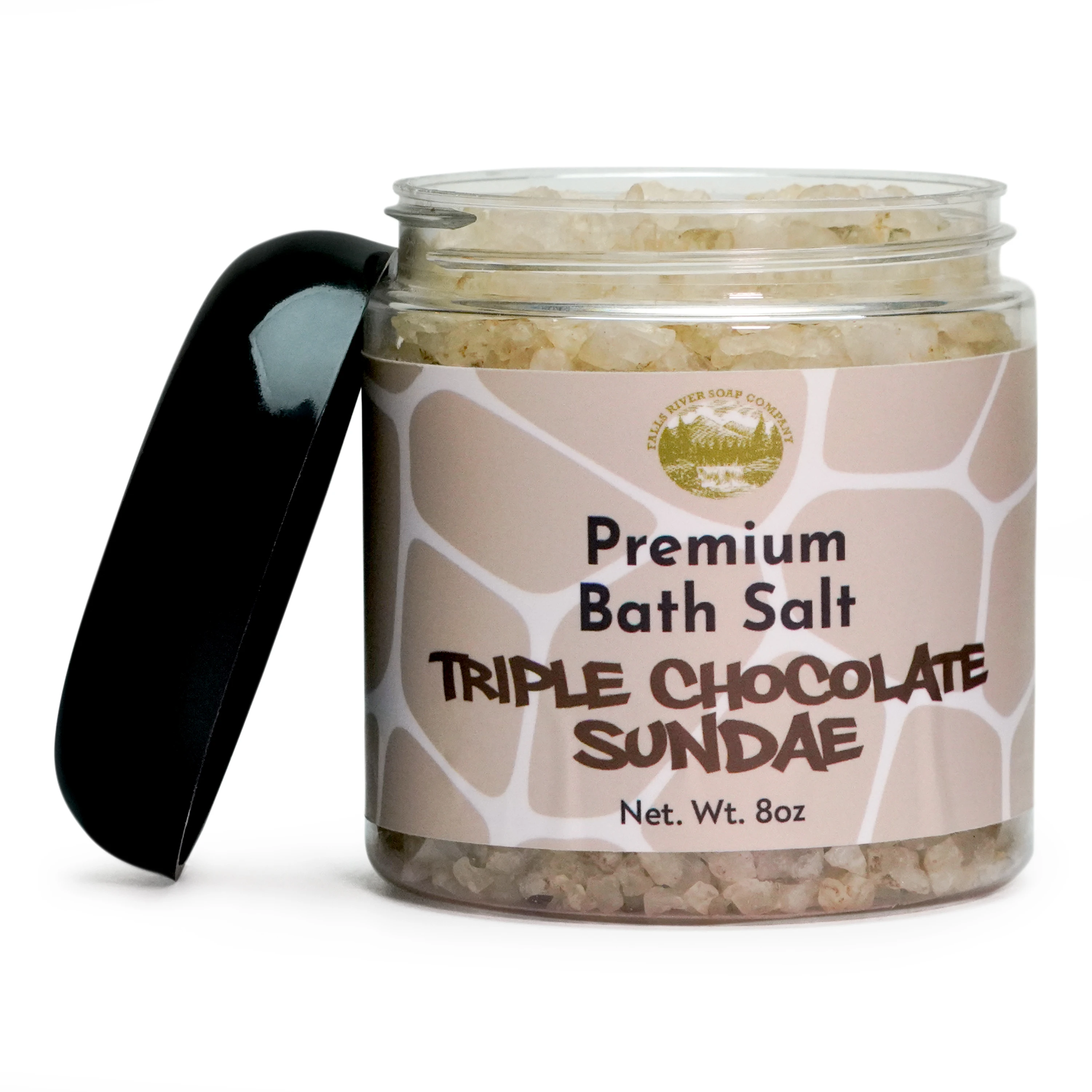 Free Sample Wholesale Premium Bath Salt Scrub Natural Triple Chocolate Sundae  Private Label salt body scrub