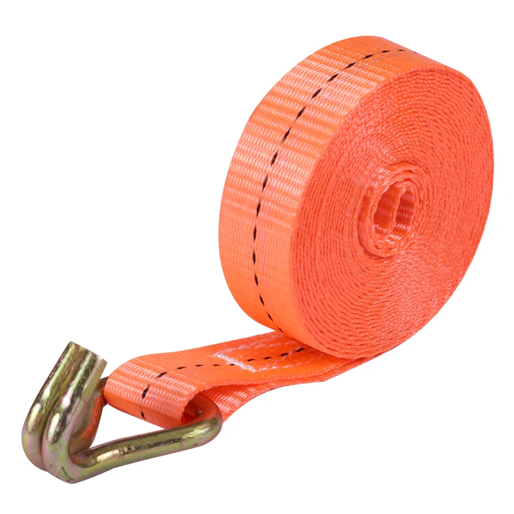 Manufacturers Direct Wholesale 1.5-inch 38mm 3000lbs Ratchet Tie Down Ratchet Strap with Double J Hook for Cargo Lashing