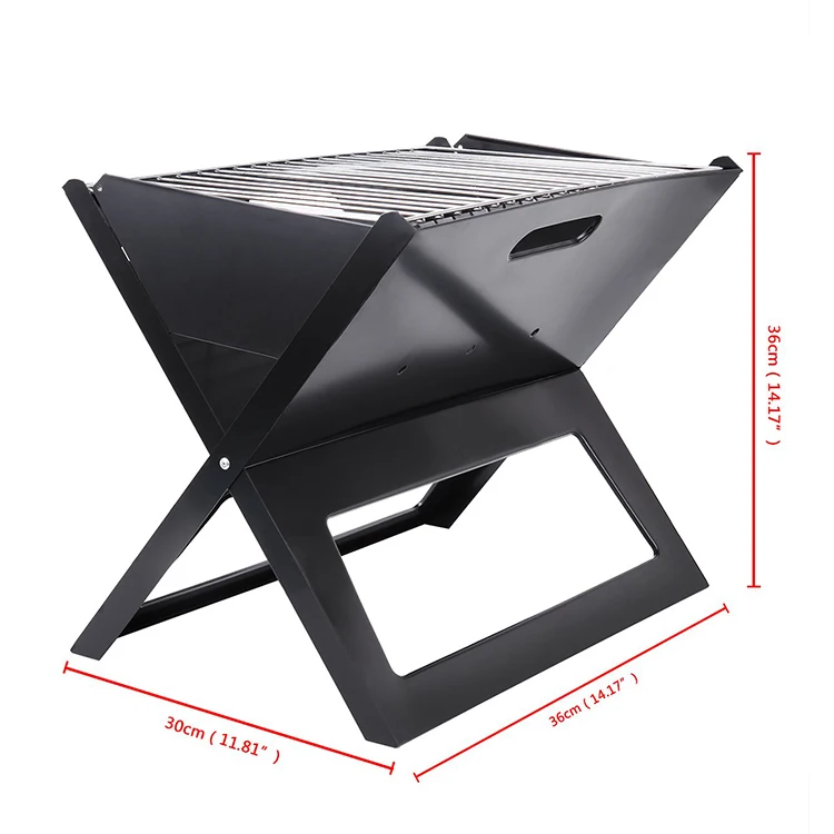 X type mini barbecue grill folding portable bbq grill portable barbecue outdoor diy charcoal smokeless grill