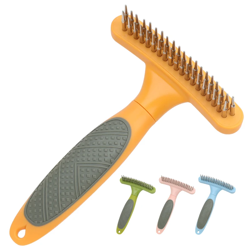 Factory Wholesale Color Box Packaging Cat Needle Hair Brush Dog Pet Grooming Rake Brushed Grooming Comb
