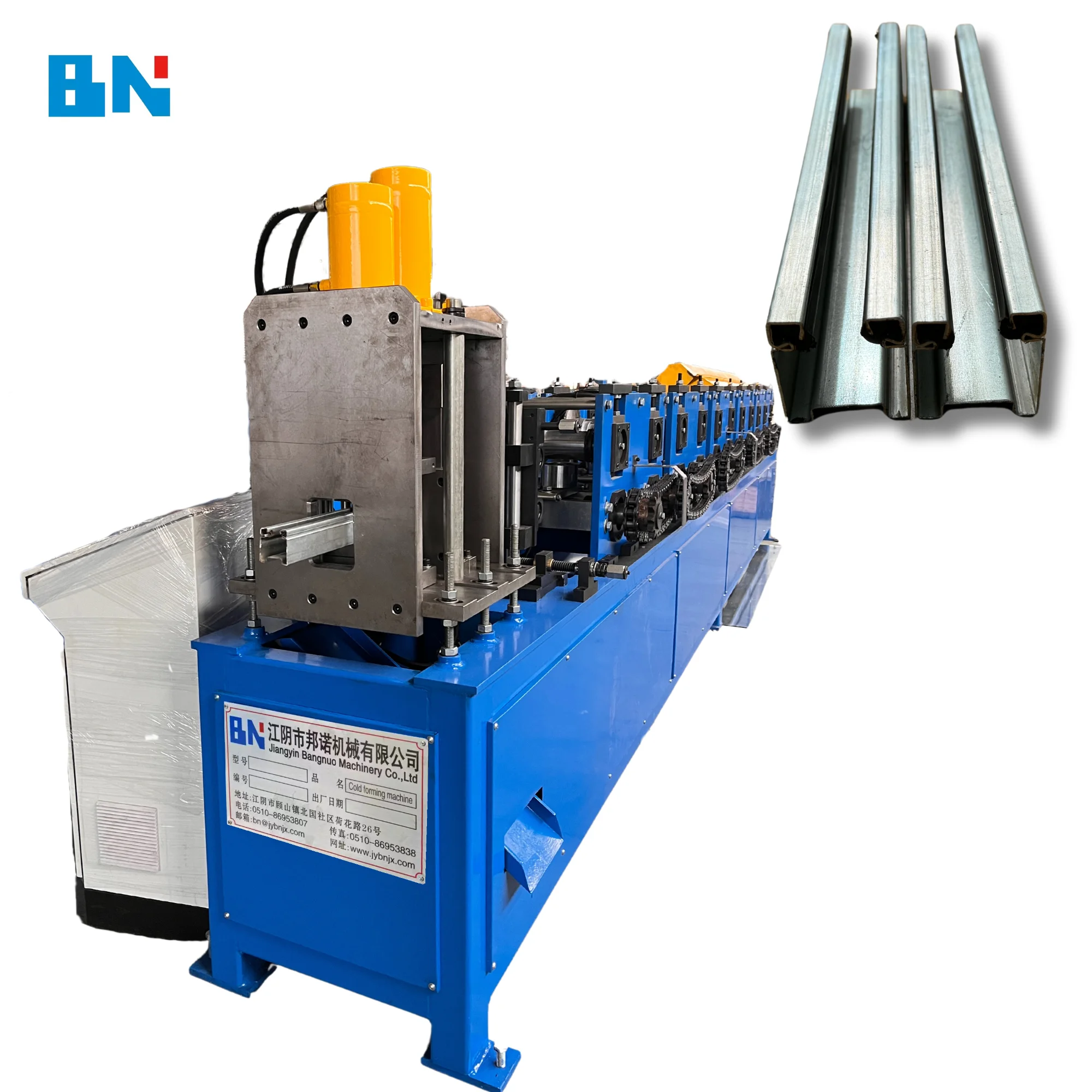 Door Guide Rail Roll Forming Machine High Technology Garage Door Track Rail Forming Machine