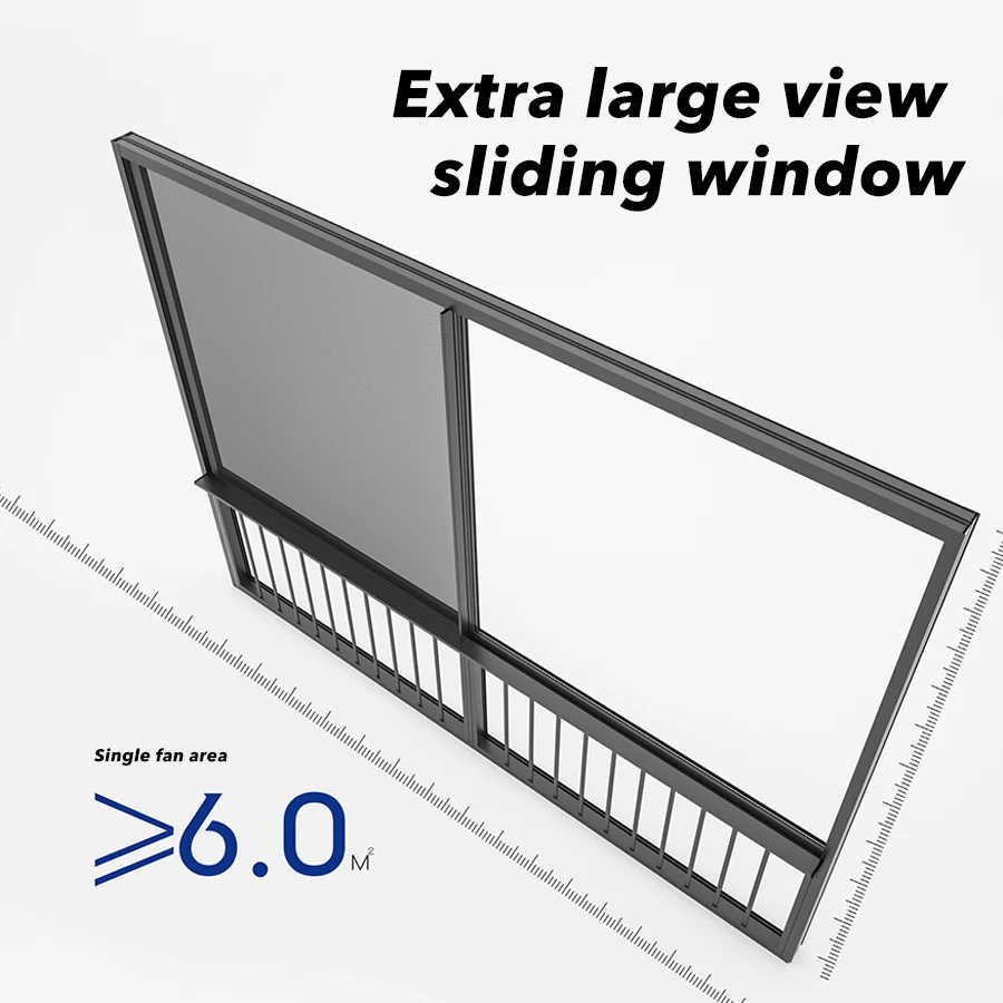 American Style Hurricane Impact Aluminum Alloy Energy Saving Sliding Window Door Double Glass Aluminum Alloy Sliding Doors