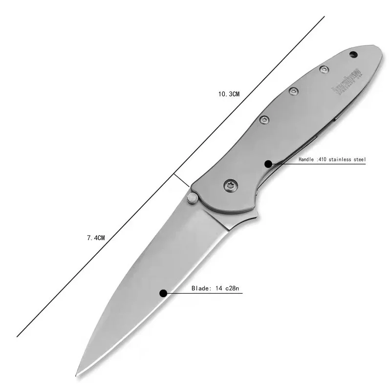 Kershaw 1660 leek all steel handle 8CR13MOV stainless steel blade outdoor camping outdoor survival fishing hunting folding knife