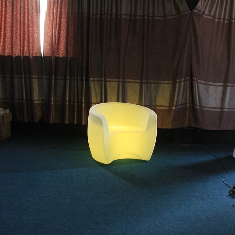 Hot new products for 2020 plastic led cube chair led chair light