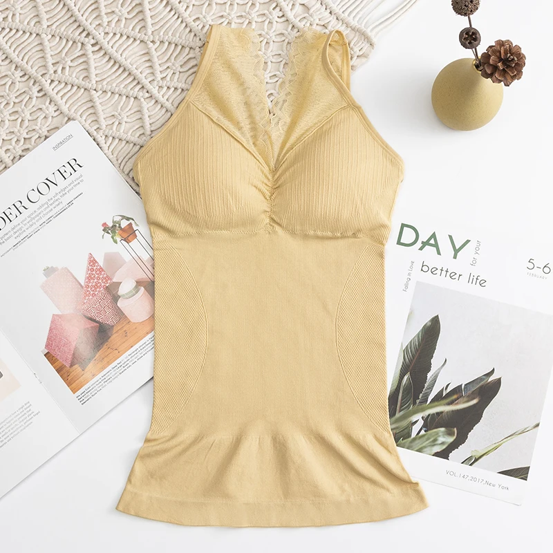 
Lace sling seamless vest ladies slimming vest shaper seamless vest bra 