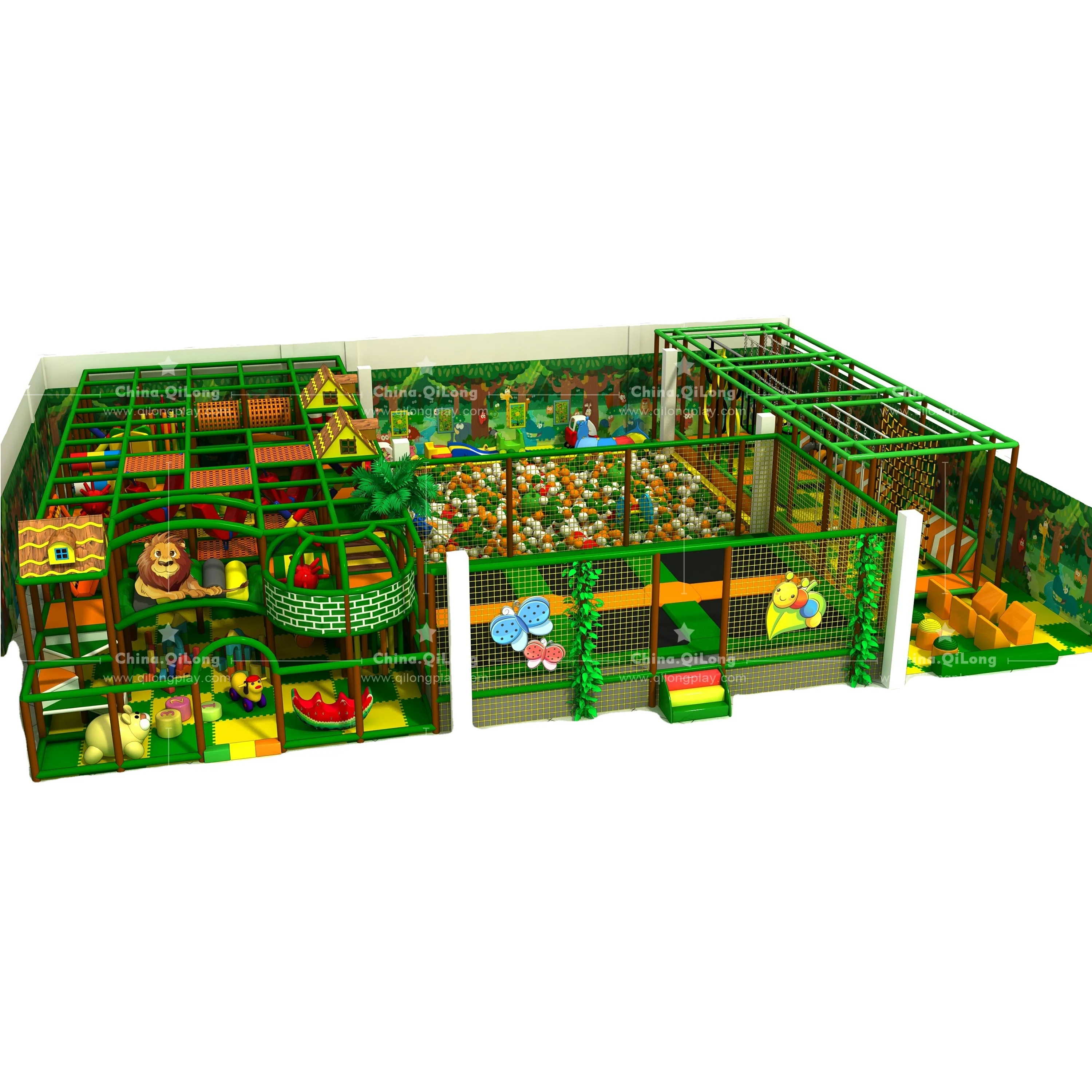 QILONG Children Amusement Park Kids Soft Play Indoor Playground Equipment