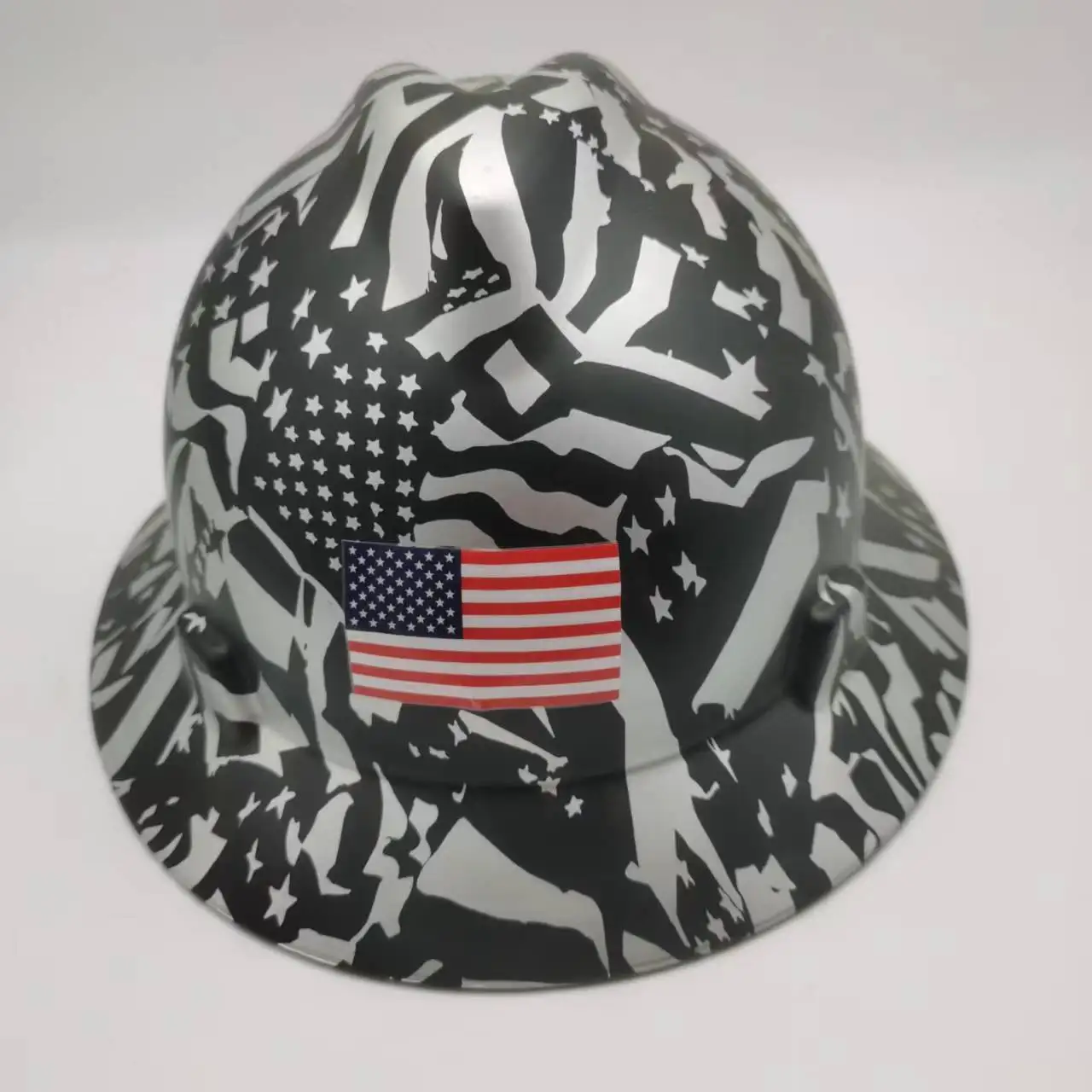 Water transfer printing industrial smart V guard safety helmet PPE carbon fiber hard hats custom logo