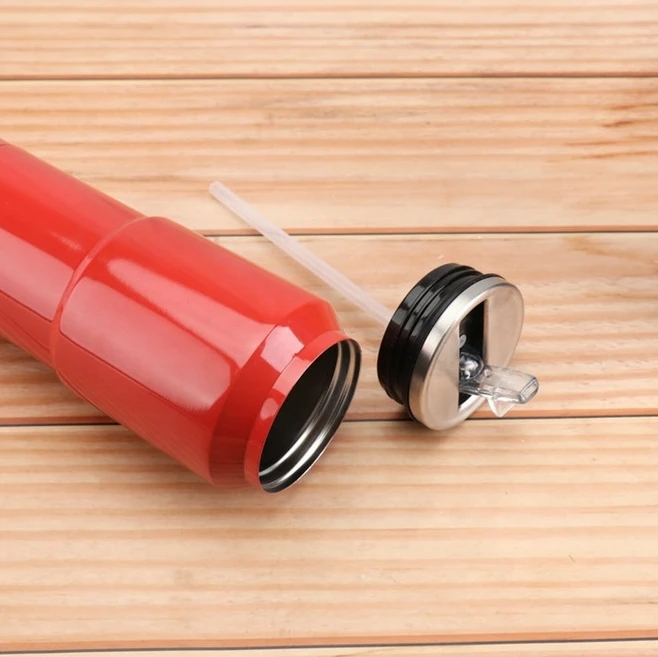 Cool personalized stainless steel vacuum cup hand-held sublimation empty cup travel mug with straw