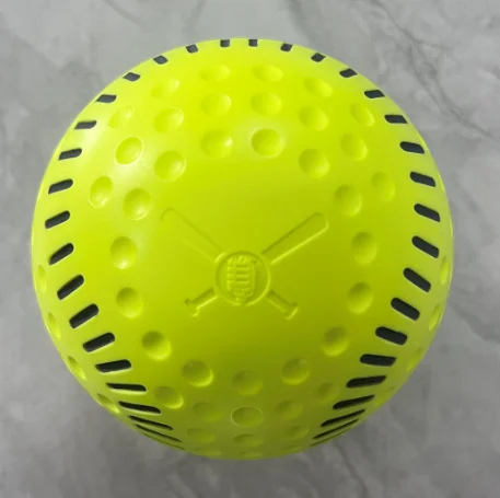 Custom Logo 9 inch PU Material Colorful Seam Dimpled Baseball Pitching Machine Balls