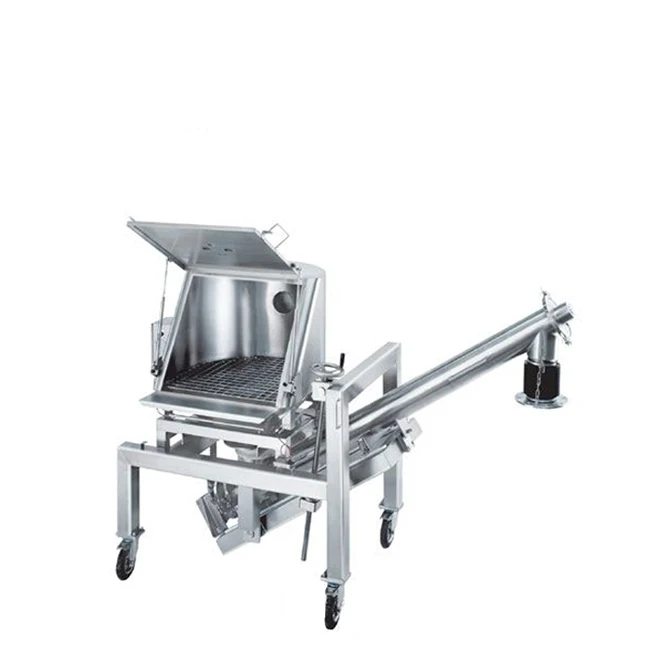 Automatic ton bag discharge station bulk big bag unloading station