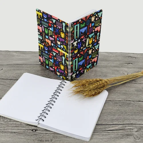 Sublimation blanks felt coated customized journals photo felt notebook with coil