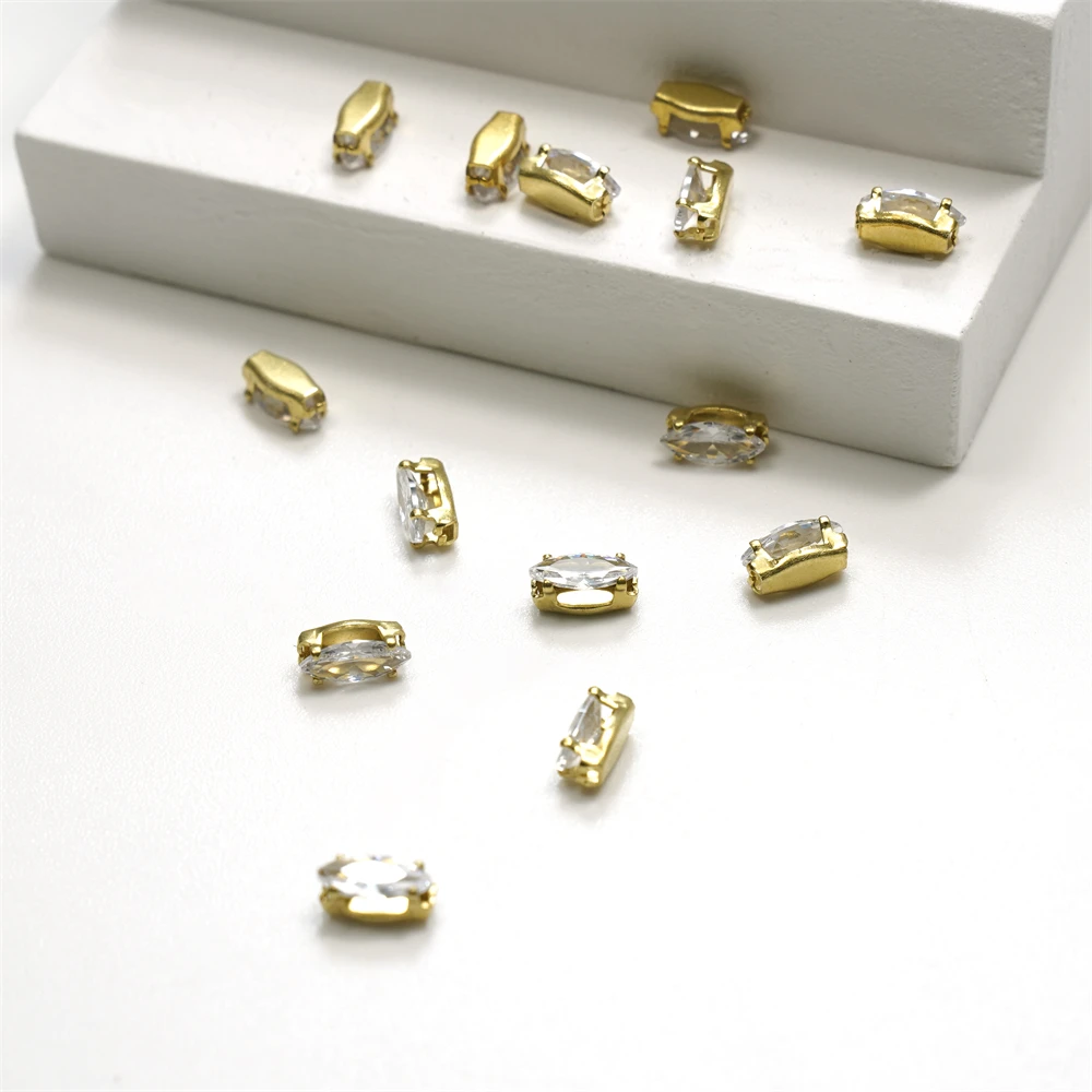 Hot Selling 100 PCS Rhinestone Cup Processing Accessories Horse Eye Shape Zircon Claw garment Accessories