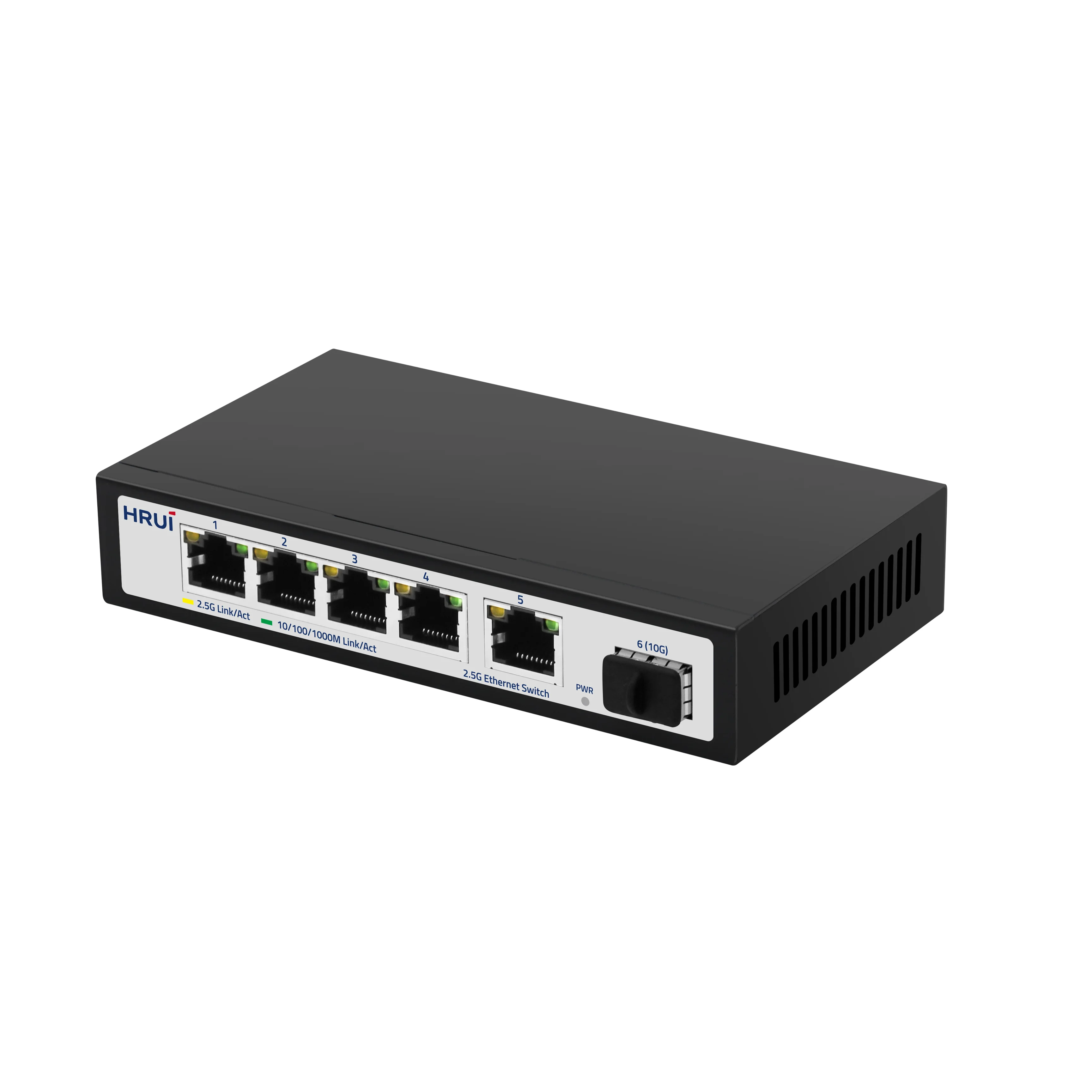High Performance 2.5G Ethernet switch 6 ports network switch with VLAN QoS Extend  LOOP Alarm Function
