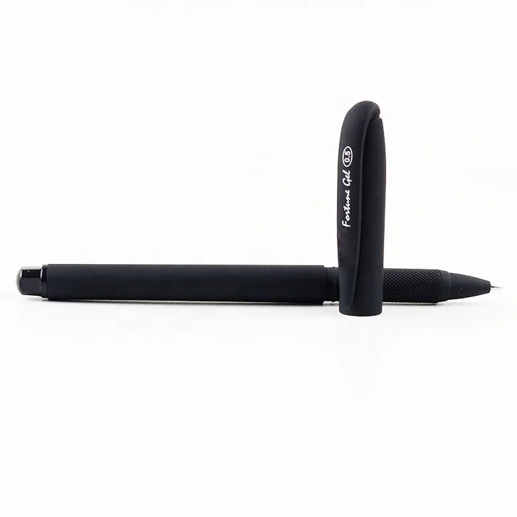 Adult simple competitive standard business souvenir silk printed fluent silicone gel pen with rubber grip