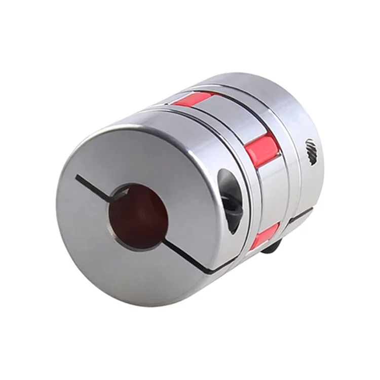 Custom CNC Machining Aluminum Plum Coupler Flexible Shaft Coupling Motor Connector for 3D Printer Solid Rubber Pad