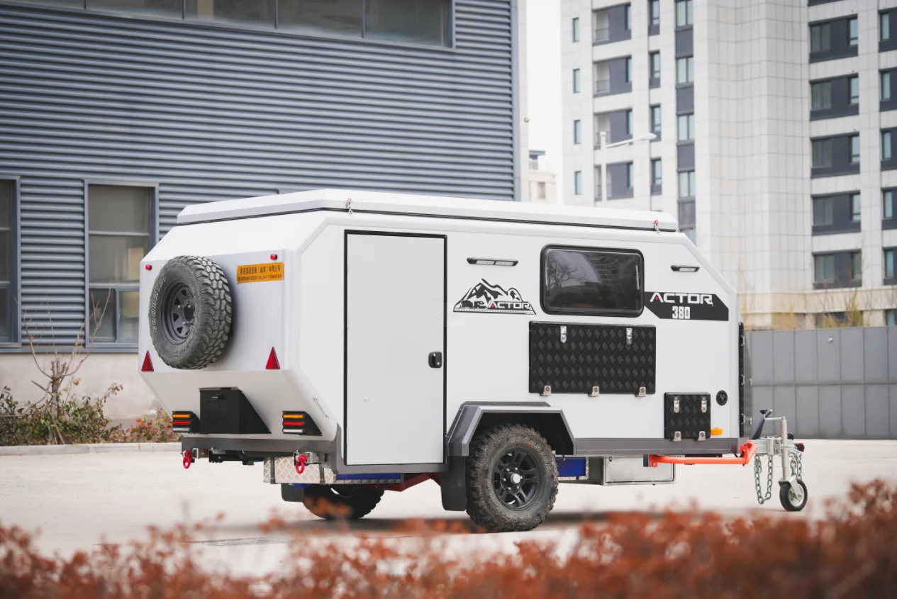 Sharefer Camp All terrain off road Trailer Mini Teardrop Caravan Travel Camper Camping Trailers hot sell fast delivery time