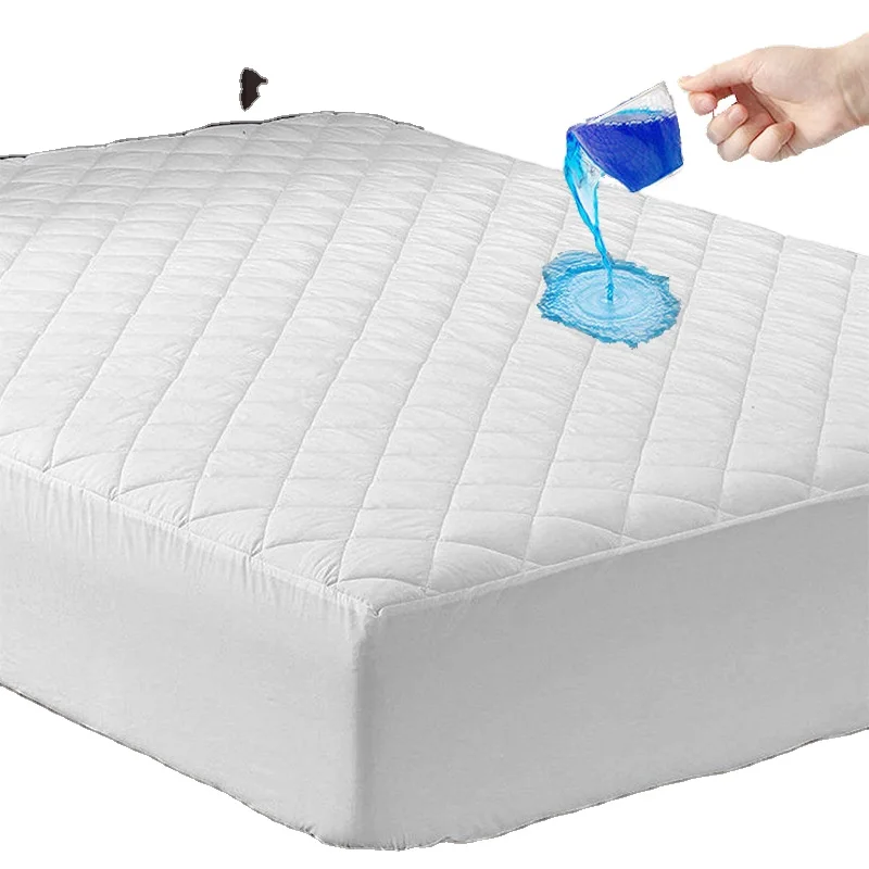 Bedding Waterproof Mattress Protector Pad  Cotton Top Down Alternative Filling Pillow top Mattress Topper Cover Fitted Quilted