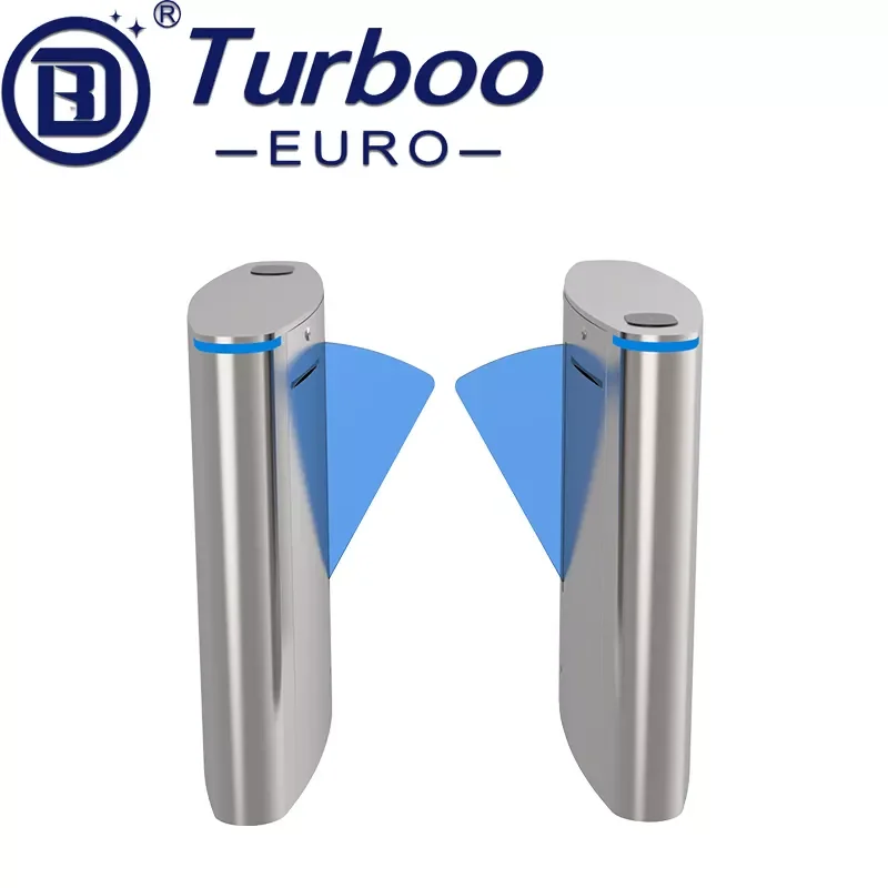Smartest Fingerprint Access Control Flap Barrier  Gate Recognition Bar Code Ticket Barrier Flap Turnstile Gate For Stadium