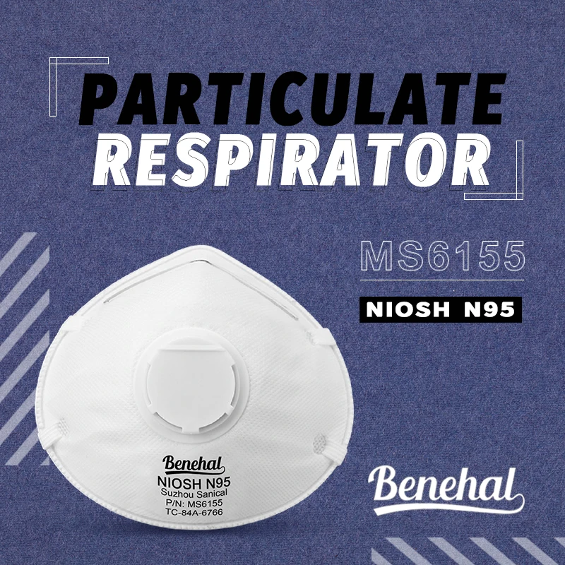 NIOSH Approved N95 Masks N95  particulate  respirator with valve MS6155