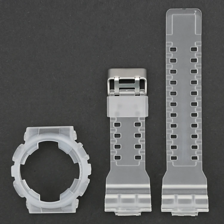 2 в 1 матовый резиновый ремешок из ТПУ для часов с корпусом Силиконовый 100 110 120 140 GLS100