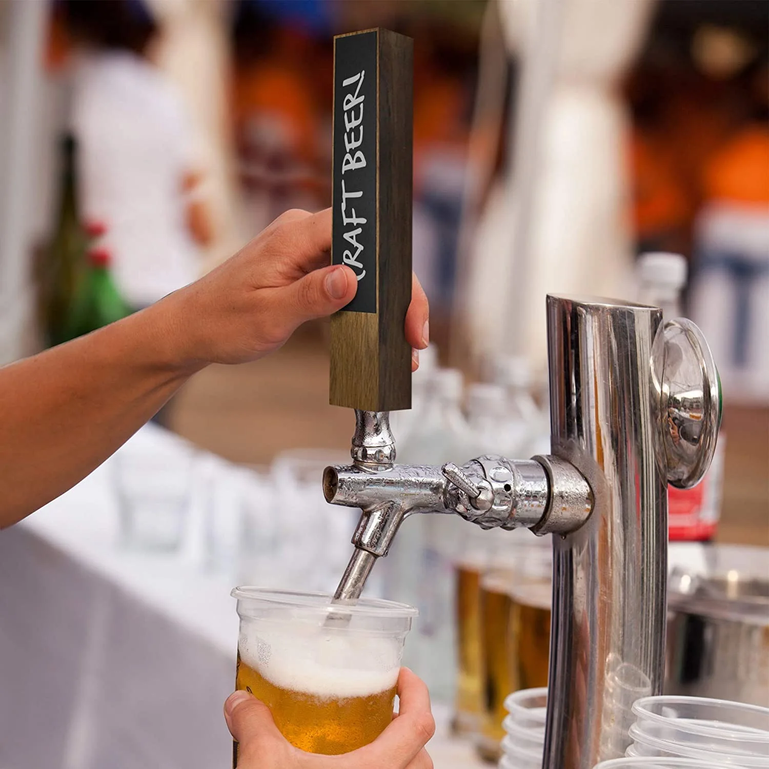 Luxury Gifts Decorative Taphandles Custom Chalkboard Wood Beer Tap Handle for Wine Bar Accessories for Manufacturers Hotels