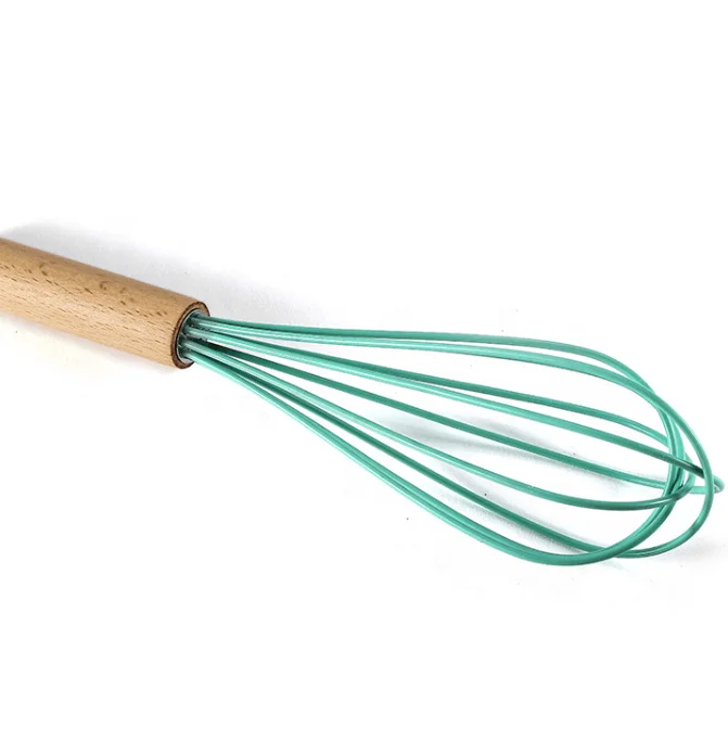 Non-Stick Wood Handle Egg Whisk Cream Butter Whisk for Chocolate Egg Mixer Kitchen Utensils Cooking Tools