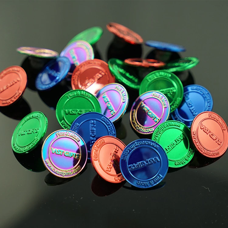 Wholesale Custom Metal Soft Enamel Rainbow Anodized Anodic oxidation Enamel Lapel Pins