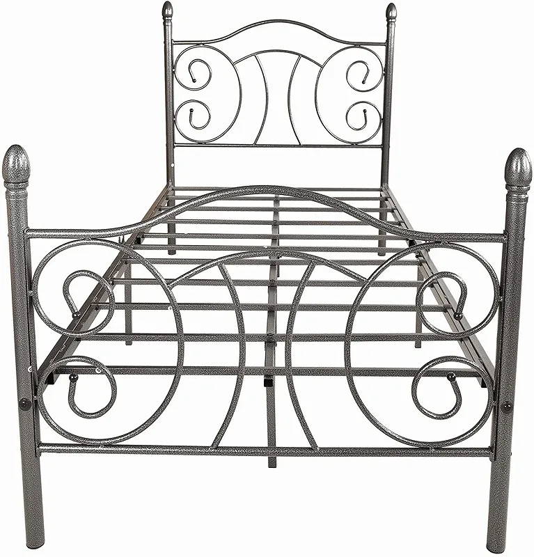 Factory Wholesale Cheap Modern Style Metal Mesh Base Bedroom Iron Bed