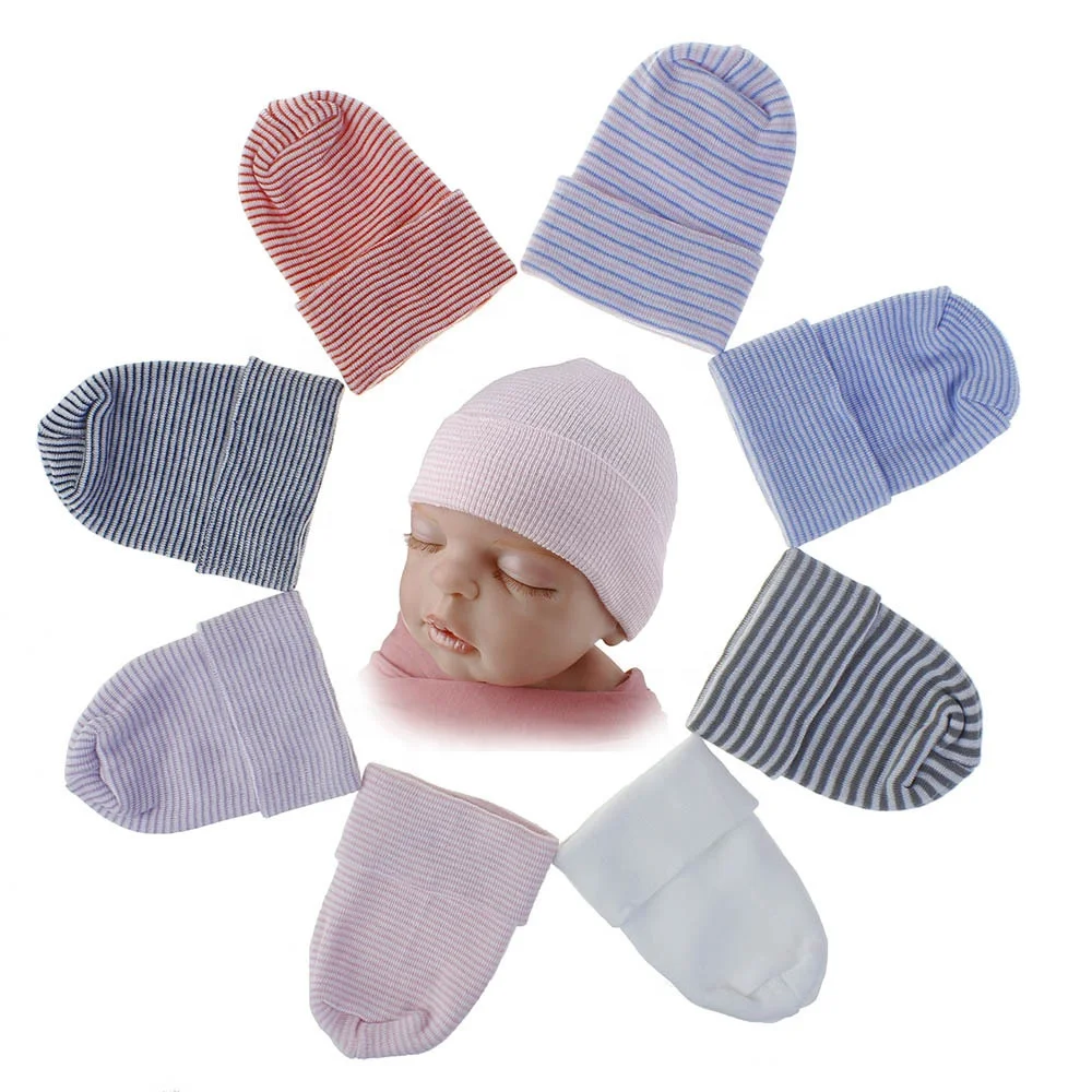 Eco-friendly Newborn Baby Girl Beanie 100% Cotton Baby Beanie Winter Baby Hat Knitted Beanie