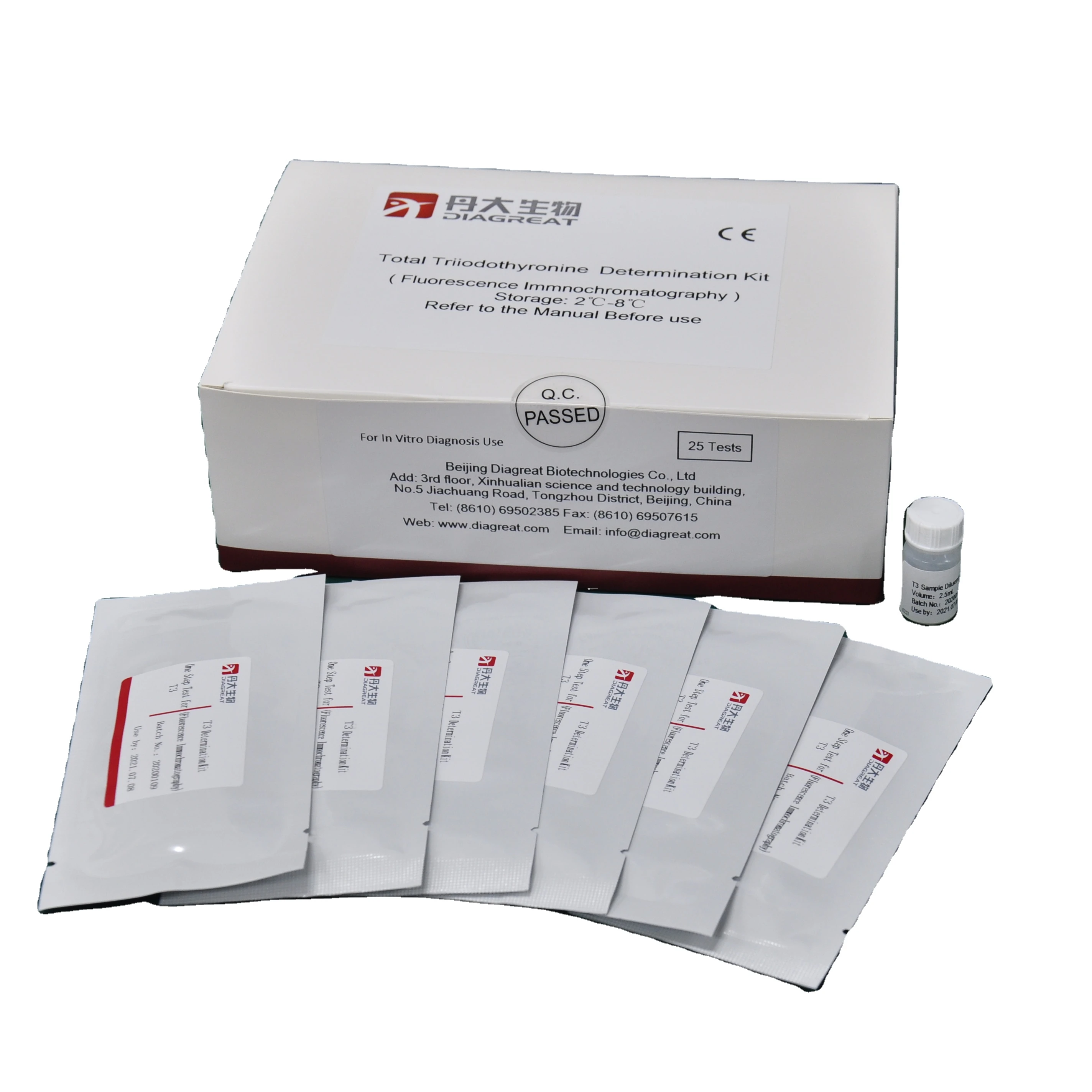 Hormones Reagents Thyroid Fast Free Triiodothyronine  FT3 Clinic Hospital Quantitative Fluorescence POCT Rapid Test Kit