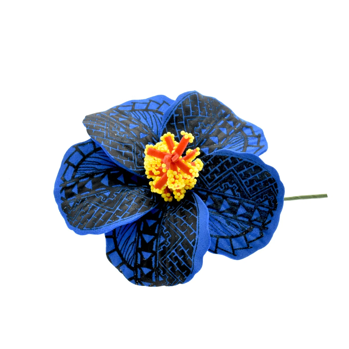 Hibiscus Hair Flower with Stem Accessories For Hawaiian Party Decoration  Colorful Soft Foam Flowers for Women Girls