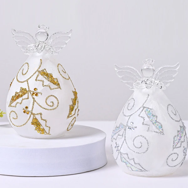 Angel glass Christmas tree Christmas LED light table Christmas festive decoration window decoration