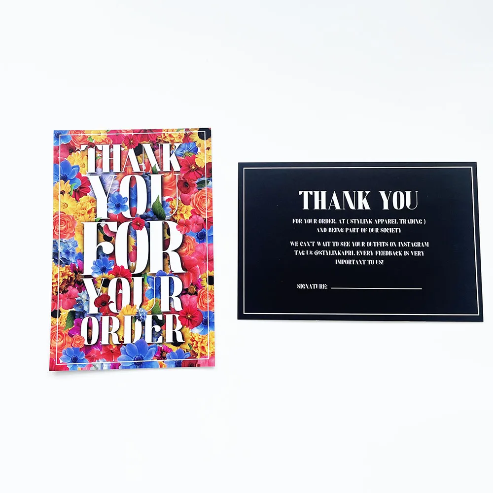 Wholesale High Quality Business Card Thank You Card Custom Printed with Your Logo with Your Design