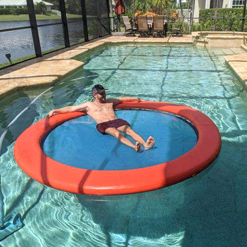 Manufacturer Custom Floating Dock with Mesh Inflatable Water Hammock Round Floating Water Platform