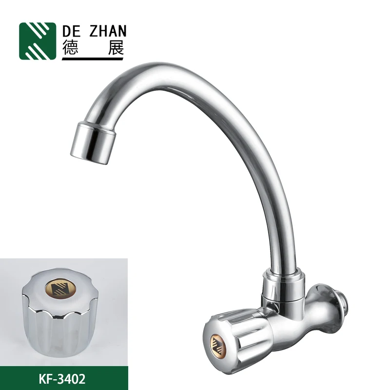 Single Handle Kitchen Sink Faucet Polished Chrome Plastic ABS