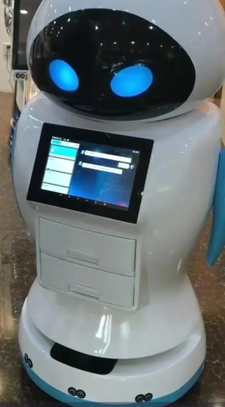 Provide a variety of configurations of the hotel reception delivery service robot