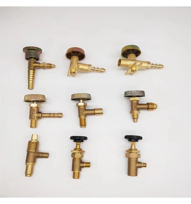 Propane Heater Valve Replacement Parts Brass Gas Control Needle Valve With Knob