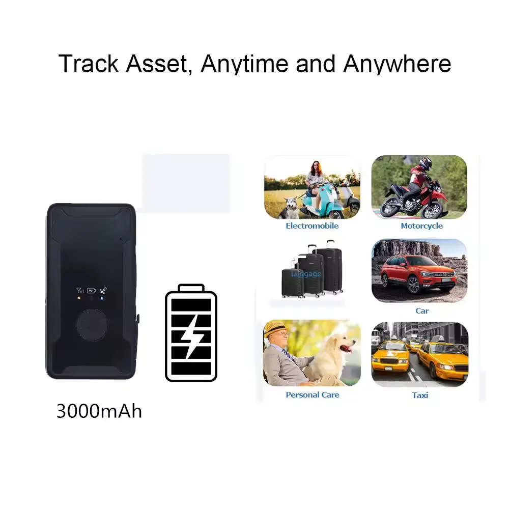 4G GPS Mini Tracker 3000mAh Rechargeable Battery Magnetic Easy Install Real time Tracking Device For Car Vehicle Personal
