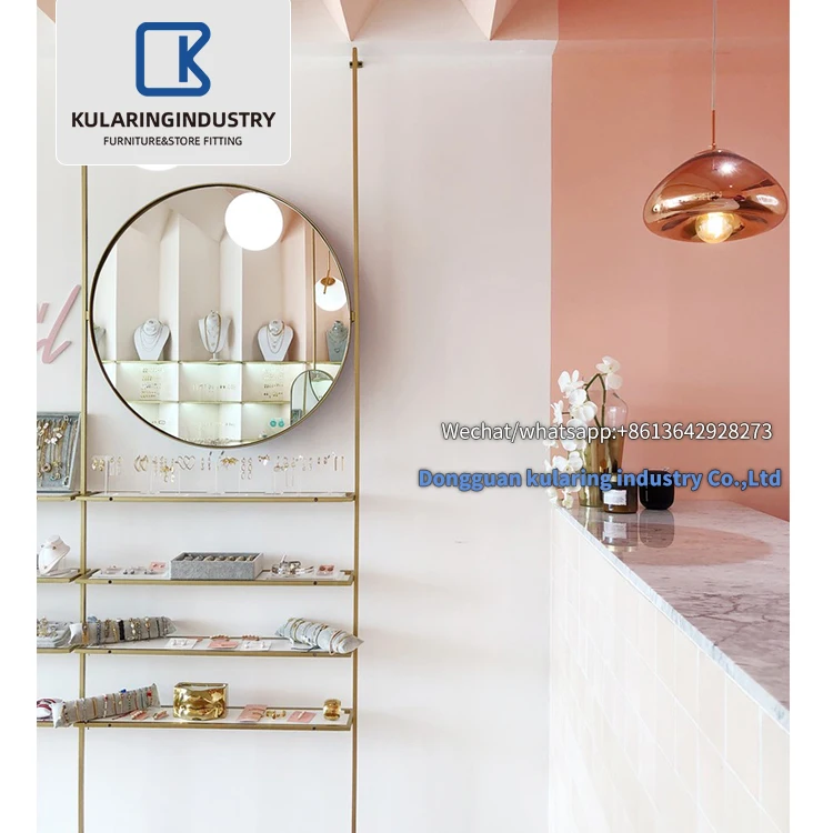 Luxury Wooden Glass jewel Display Cabinet And Showcase For Jewelry Store Decoration Jewellery Shop Furniture Design