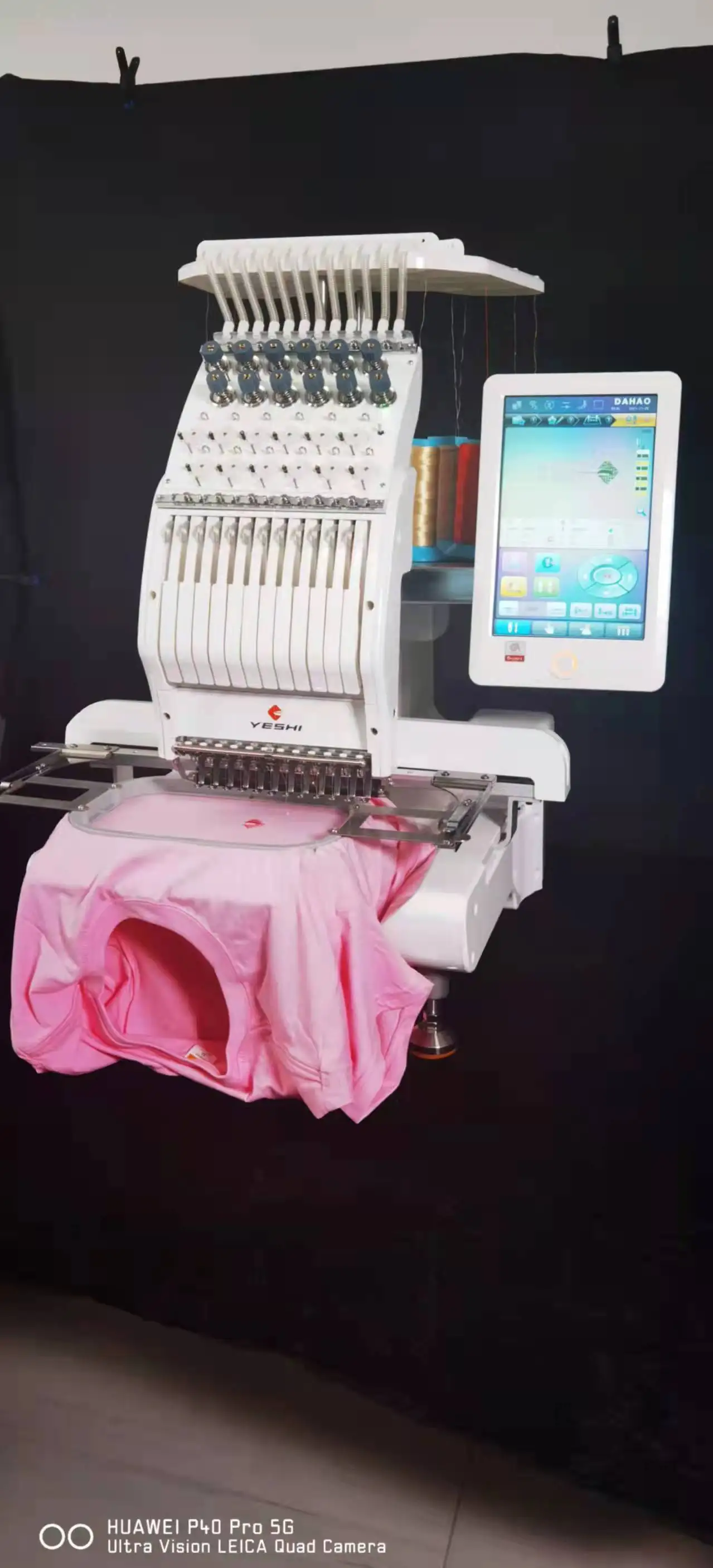 Mini computerized automatic color change single head cheap embroidery machine for  hat t shirt